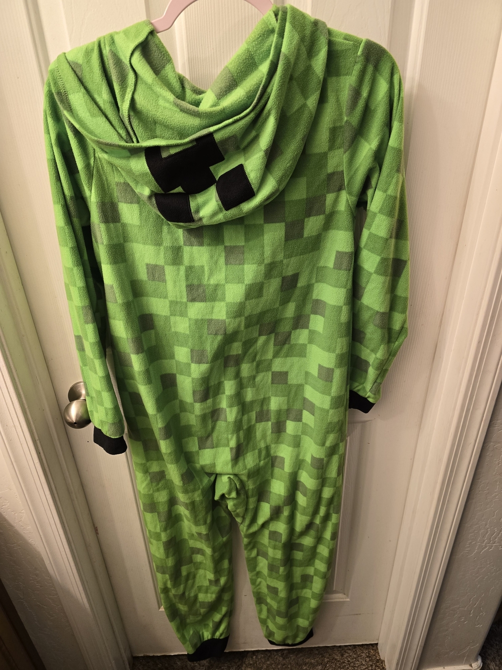 Minecraft Green Pixel-Pattern Hooded Zip-Up Jacket - Picture 3 of 3